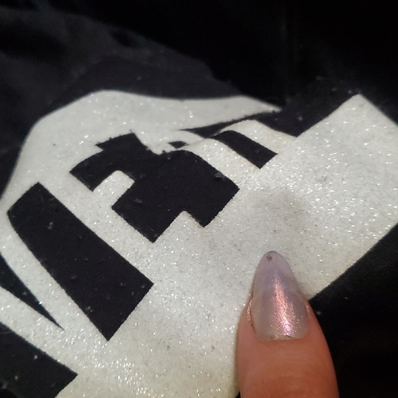 No Boundaries Lightweight Black Hoodie with Pink Drawstrings - Picture 9 of 9